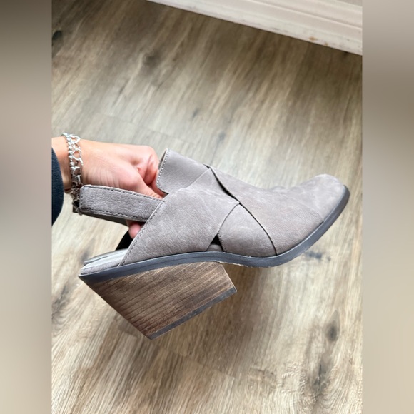 Eileen Fisher Token  Slingback Bootie. Sz 9 Rye Grey Rubles Leather - Picture 5 of 7